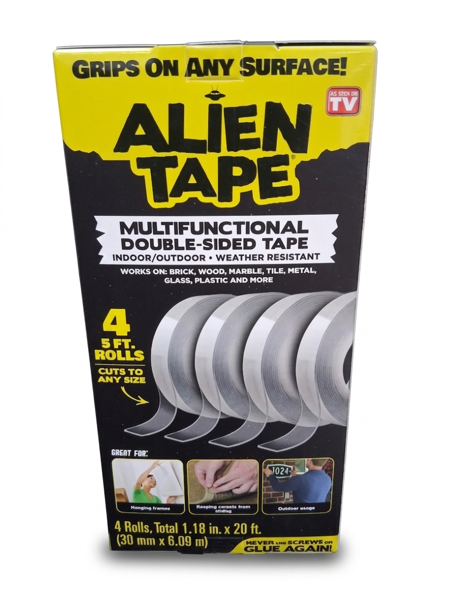 Alien Tape Multifunctional Double-Sided Tape – 4 Rolls (20 ft Total)