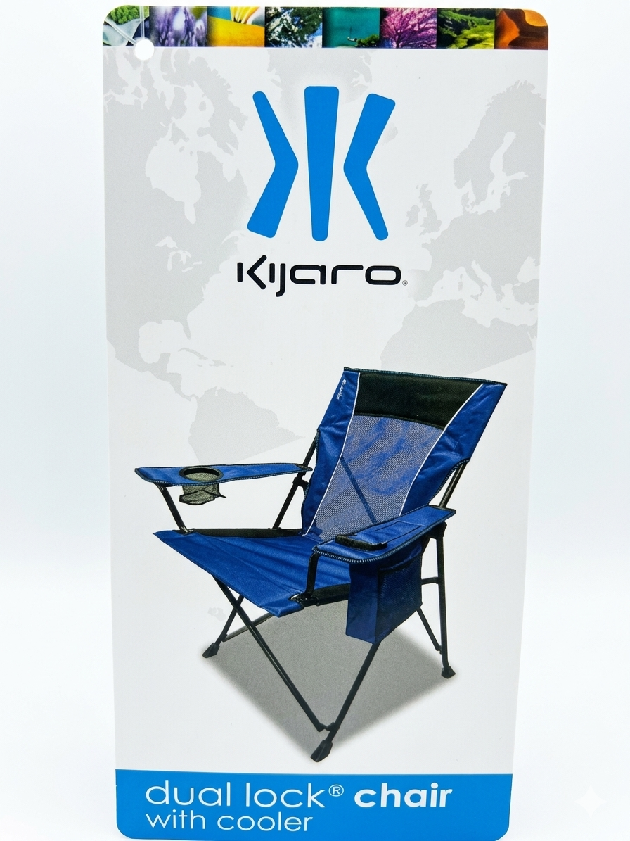 Kijaro Dual Lock Chair with Cooler – Maldives Blue