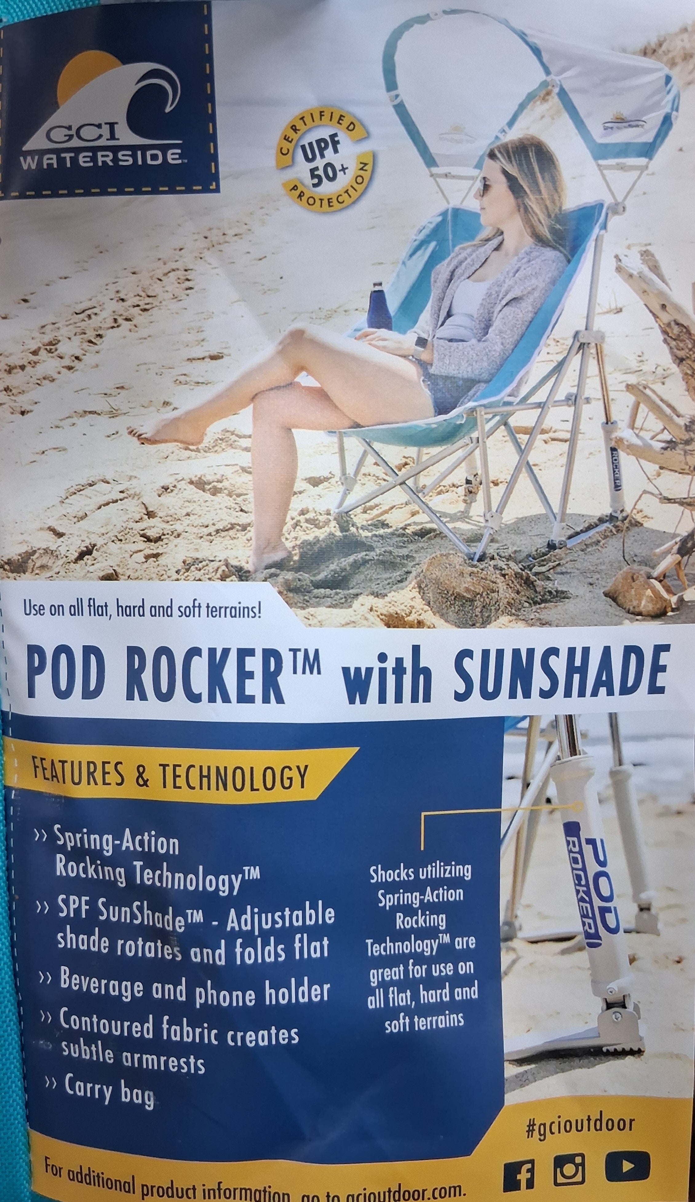 GCI Waterside Pod Rocker with Sunshade